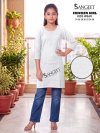Chicken Girl By Sangeet Kids Rayon Chikan Schiffli Kurti 